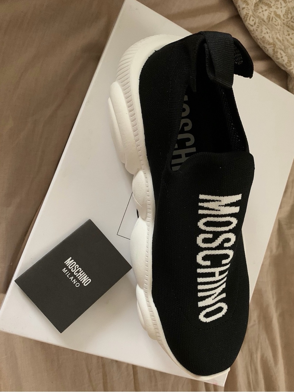 MOSCHINO Slip-On Knit Sneakers